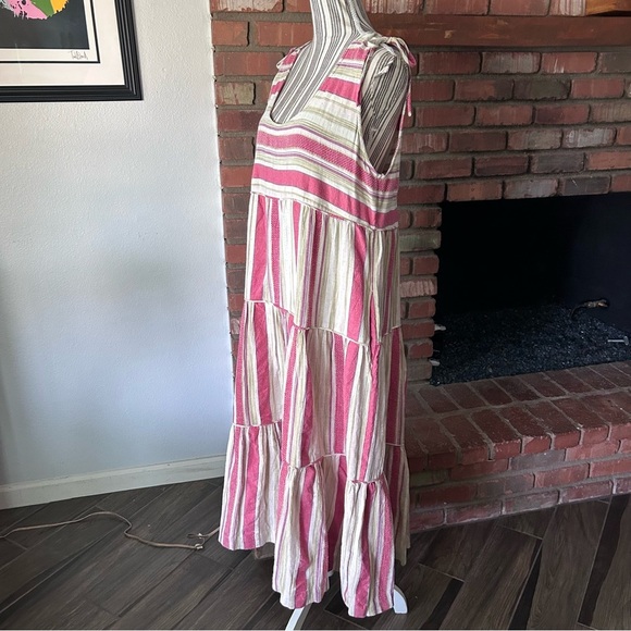 NWT Faherty Lanai Linen Blend Dress in Sol Stripe Sz XL - Picture 5 of 11